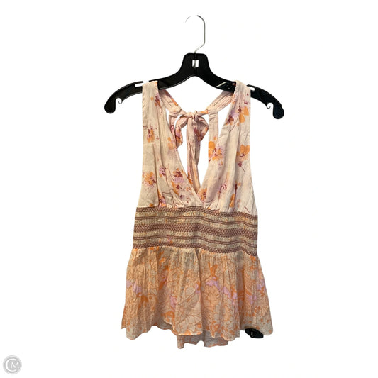 Top Sleeveless By Free People In Orange, Size: L