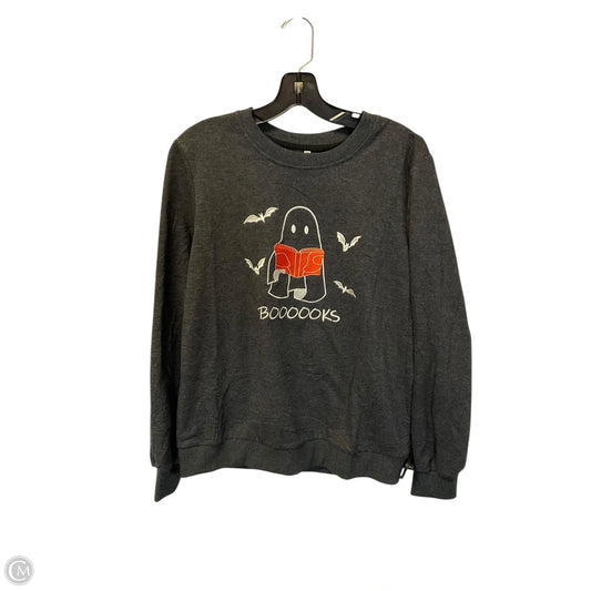Top Long Sleeve Basic By Clothes Mentor In Grey, Size: M