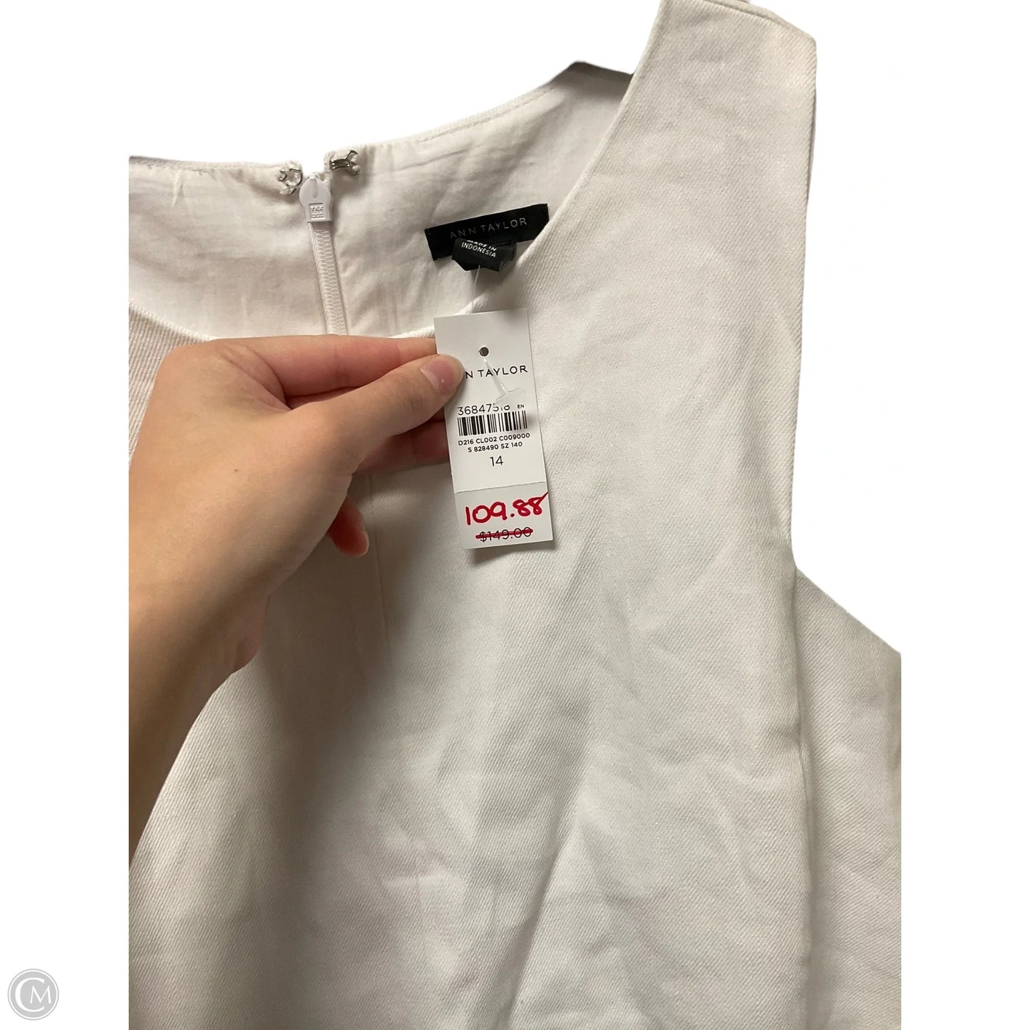 Dress Casual Maxi By Ann Taylor In White, Size: Xl