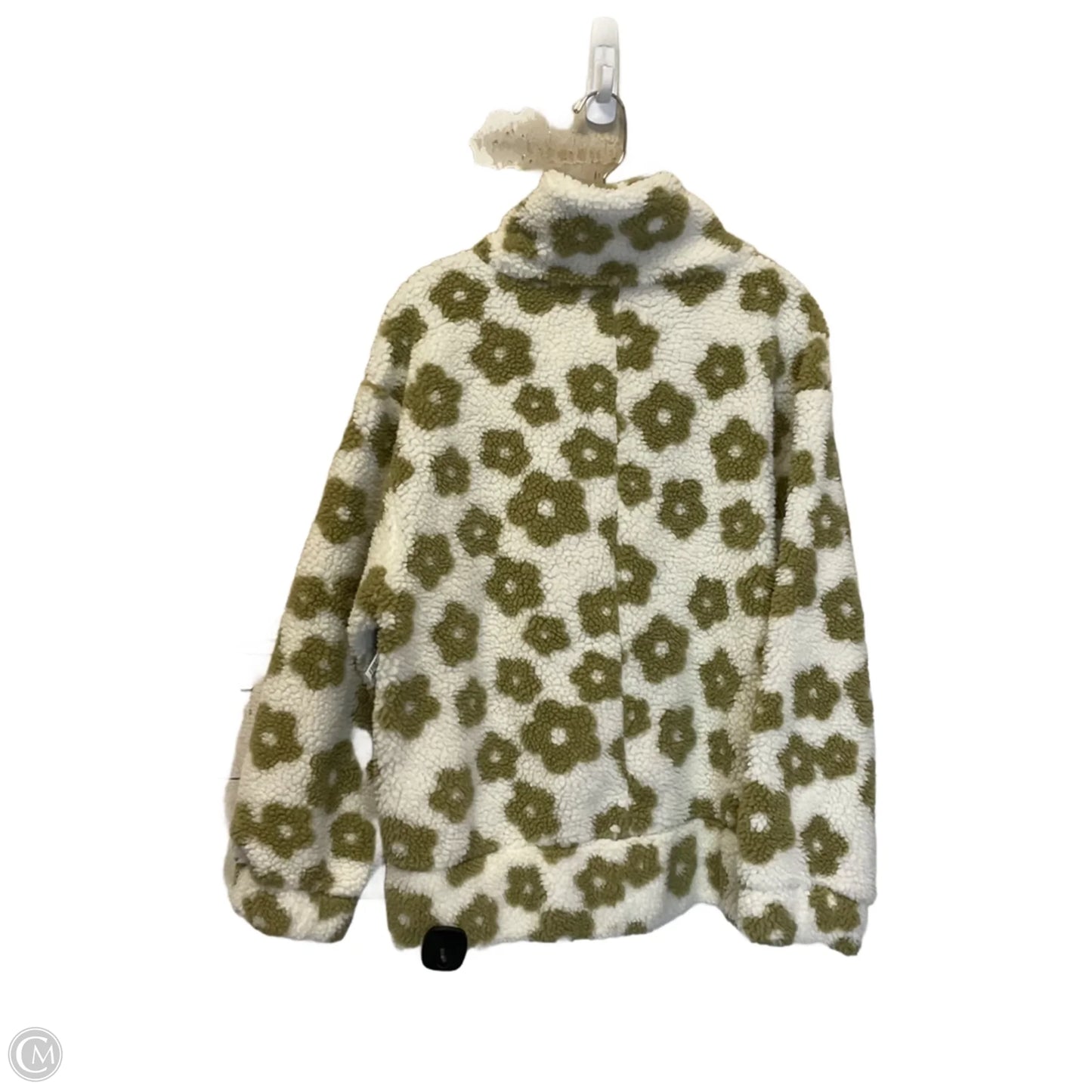 Jacket Faux Fur & Sherpa By Hyfve In Green & White, Size: S
