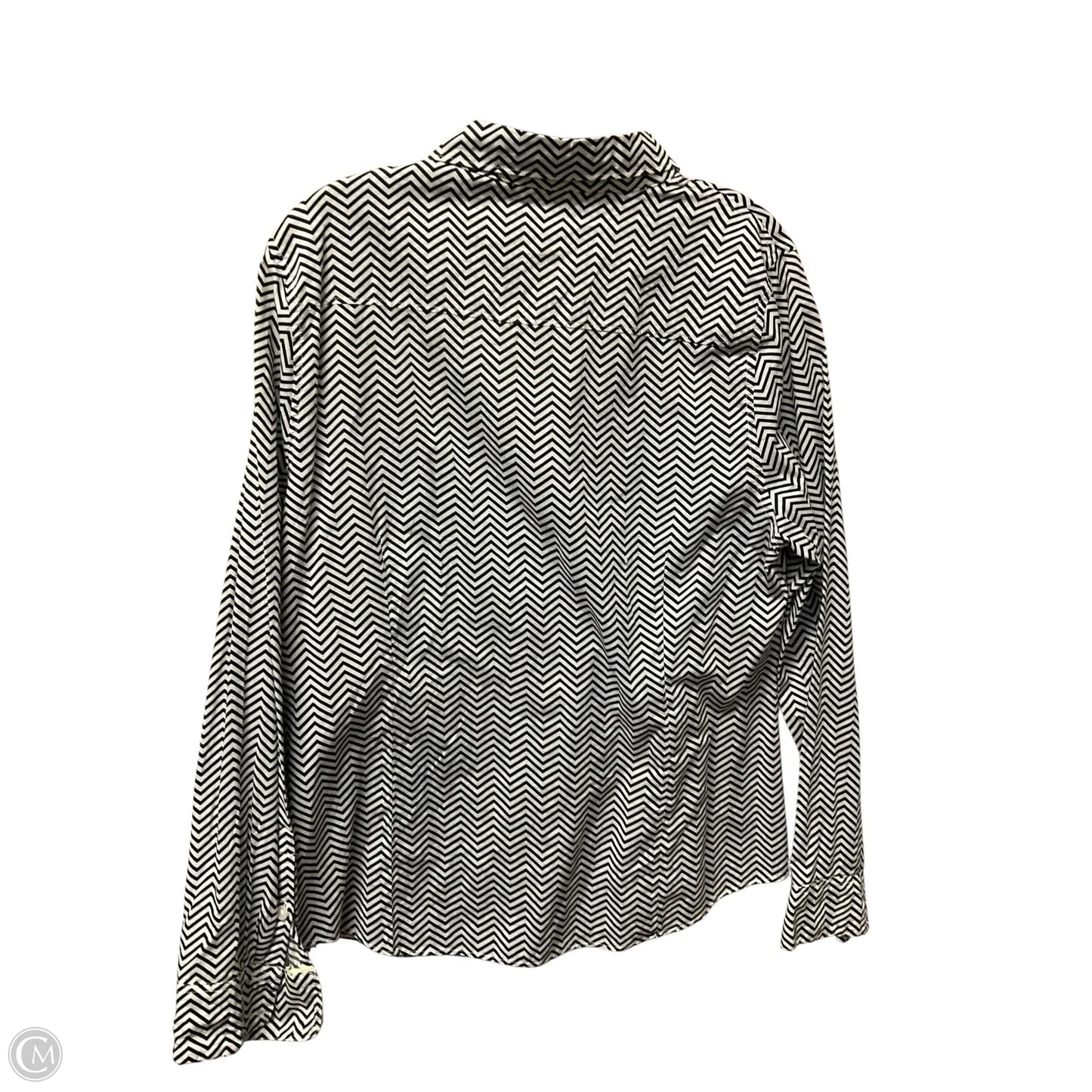 Top Long Sleeve By Crown And Ivy In Striped Pattern, Size: L