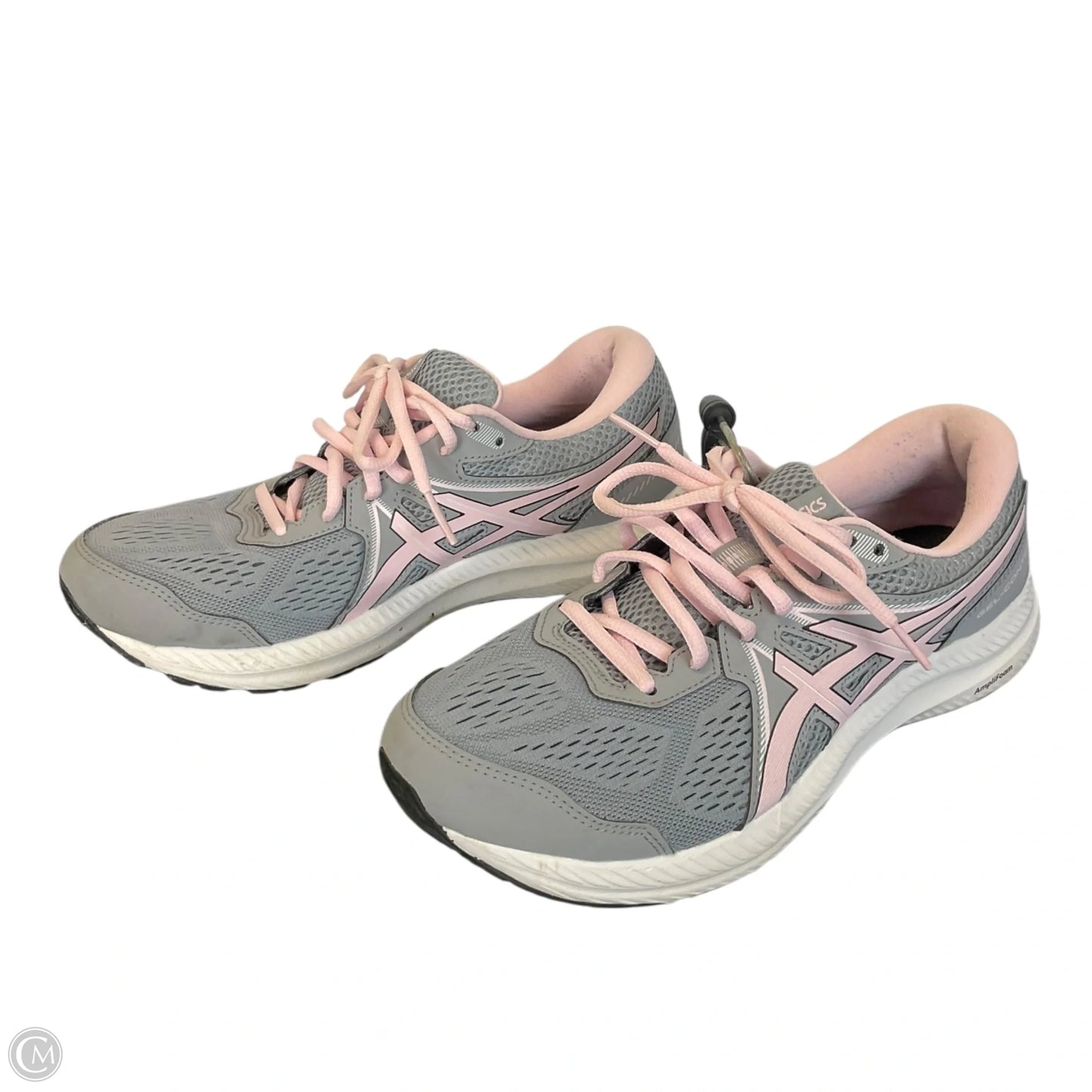 Shoes Athletic By Asics In Grey & Pink, Size: 9