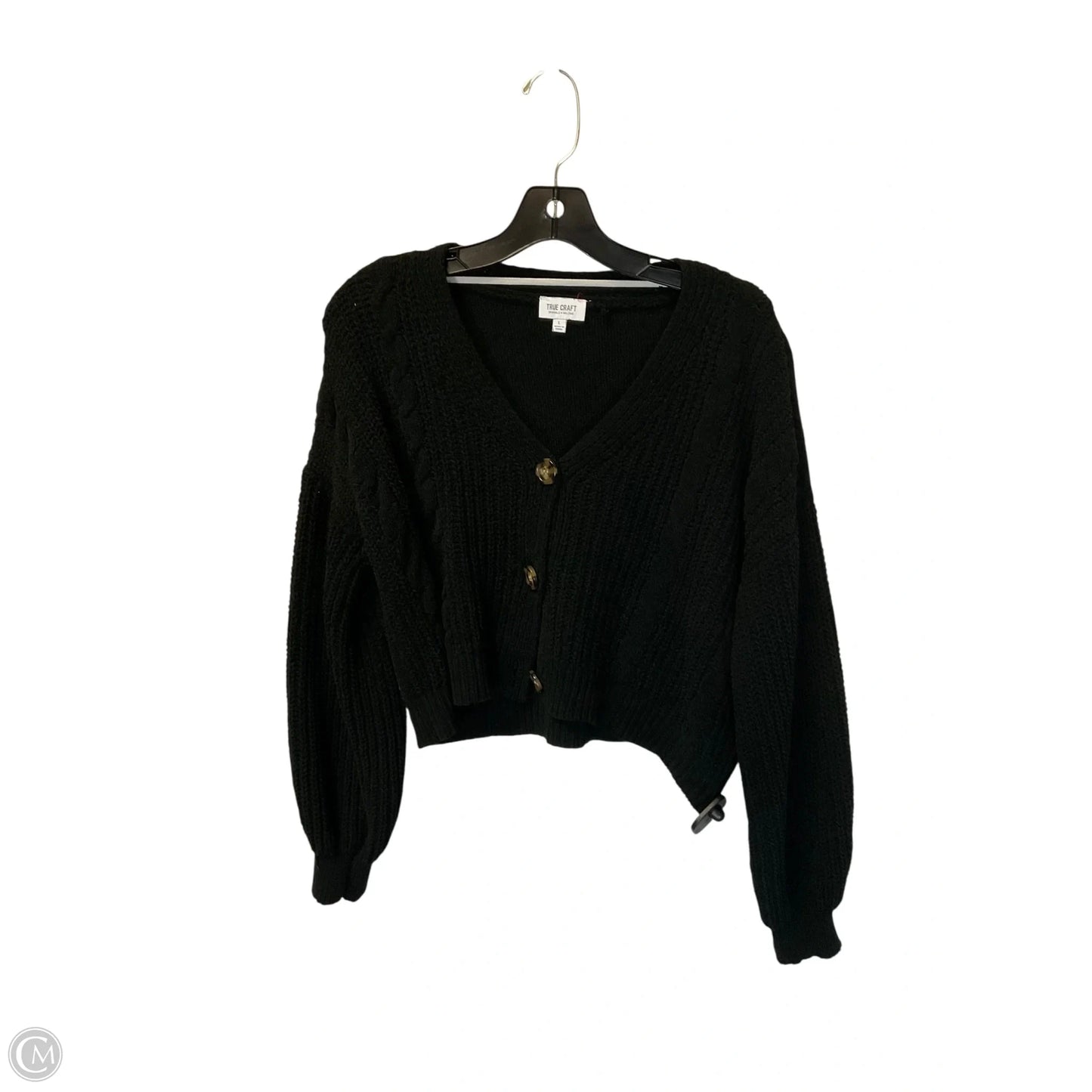 Sweater Cardigan By True Craft In Black, Size: L