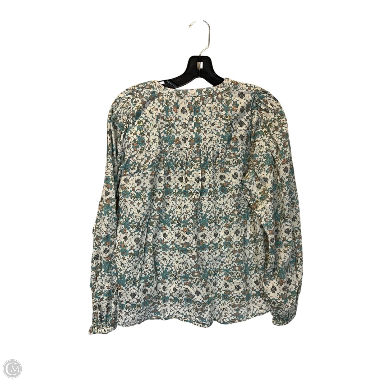 Top Long Sleeve By Elan In Floral Print, Size: M