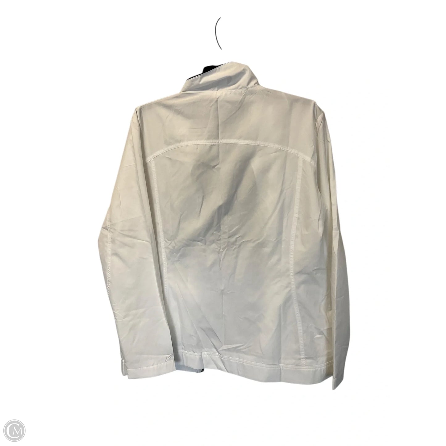 Athletic Jacket By Adidas In White, Size: L