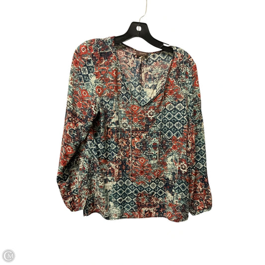 Top Long Sleeve By Crosby In Multi-colored, Size: L