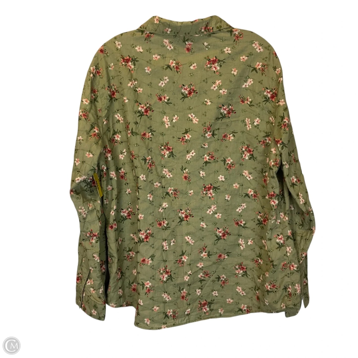 Top Long Sleeve By Lemon Grass In Green, Size: Xl