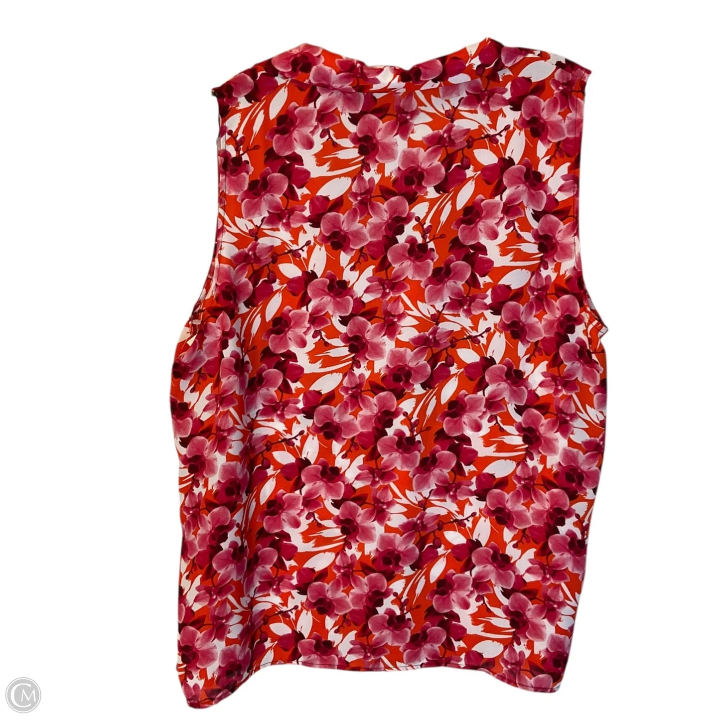 Top Sleeveless By Pleione In Floral Print, Size: Xl