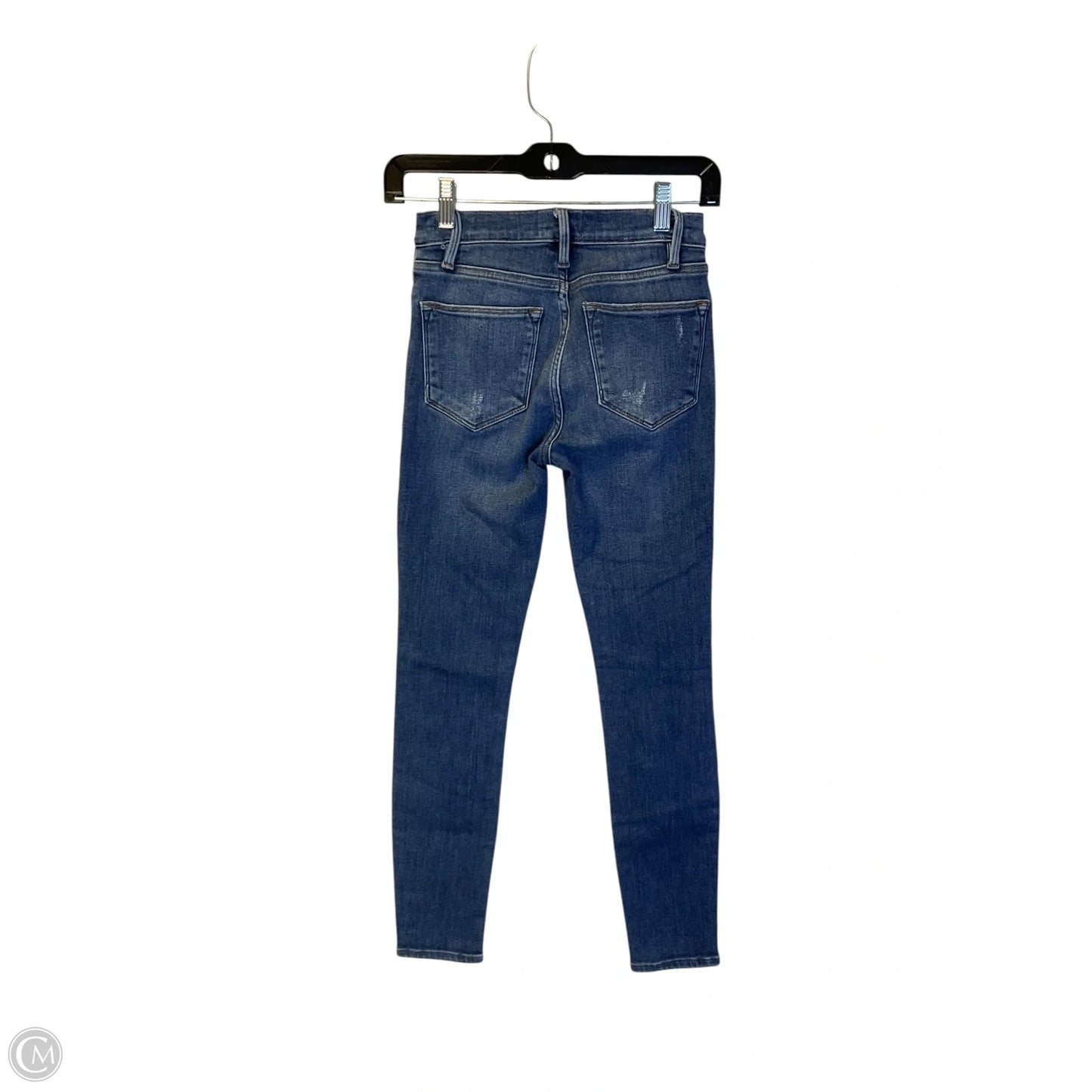Jeans Skinny By Frame In Blue Denim, Size: 0