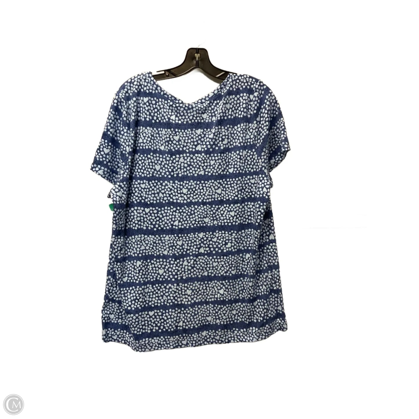 Top Short Sleeve By Karen Scott In Blue, Size: Xxl