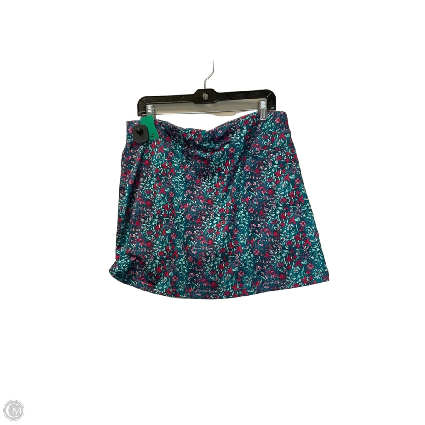 Athletic Skort By Pebble Beach In Floral Print, Size: L