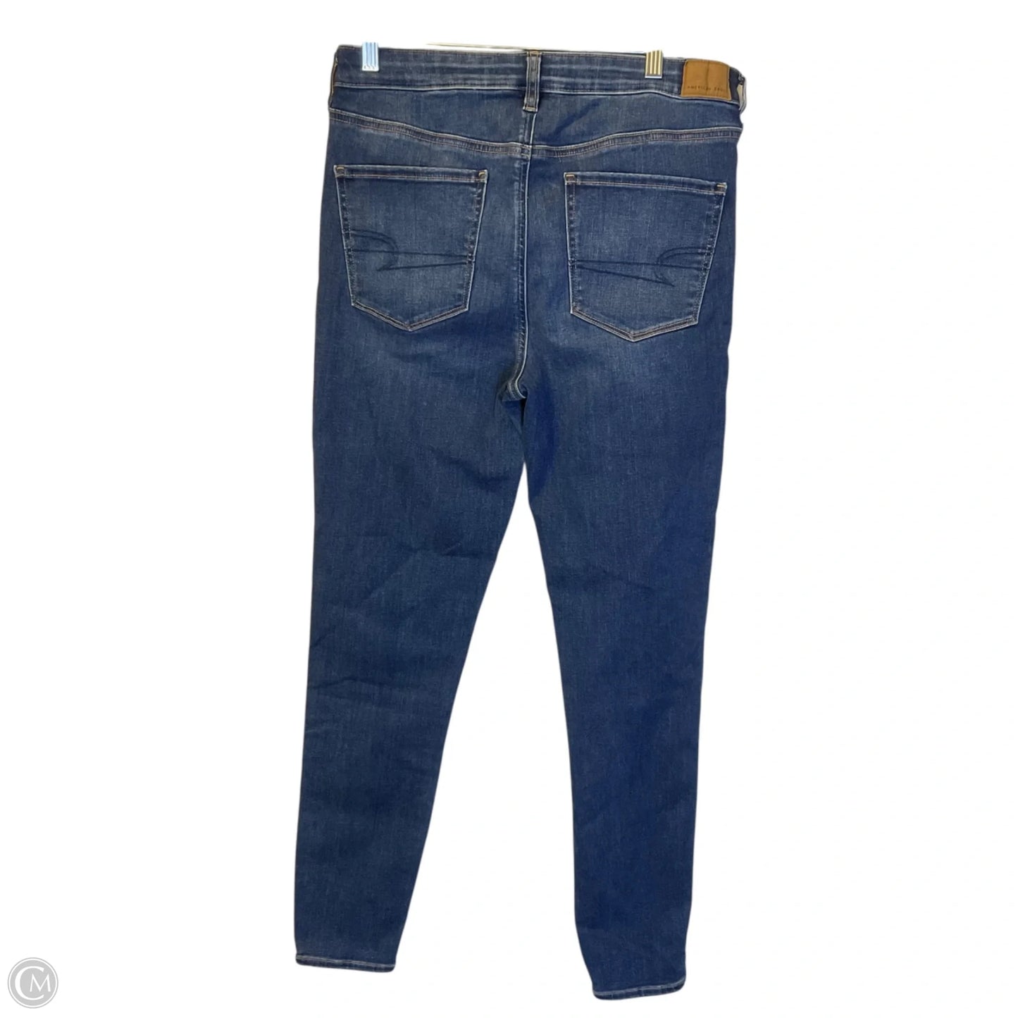 Jeans Skinny By American Eagle In Blue Denim, Size: 14