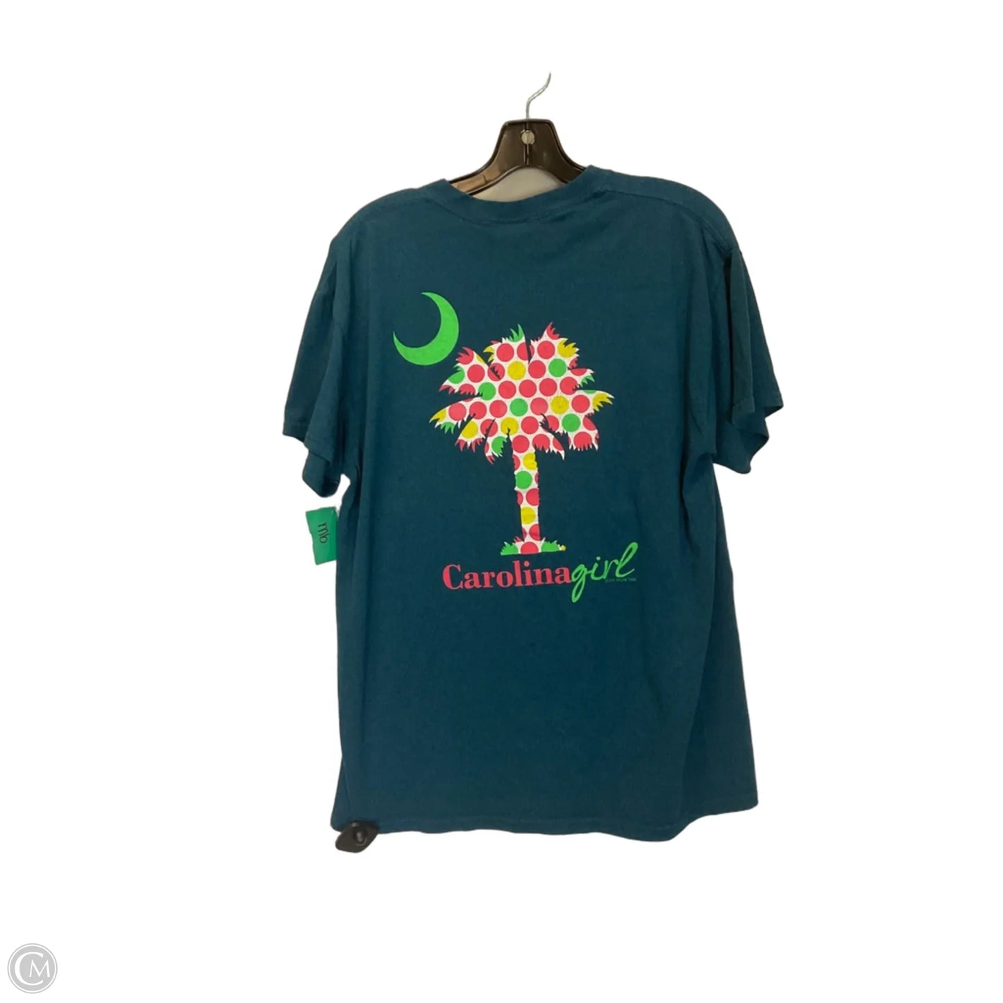 Top Short Sleeve Basic By Clothes Mentor In Aqua, Size: L
