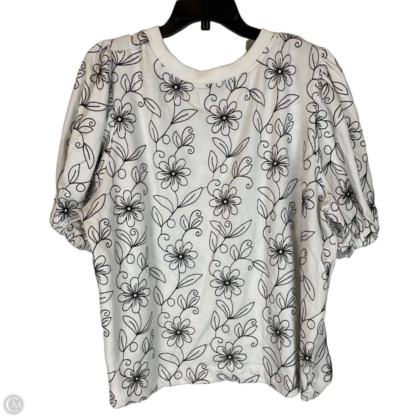 Top Short Sleeve By Jane And Delancey In White, Size: 2x