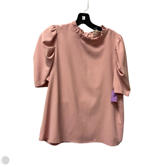 Top Short Sleeve By Savanna Jane In Pink, Size: M