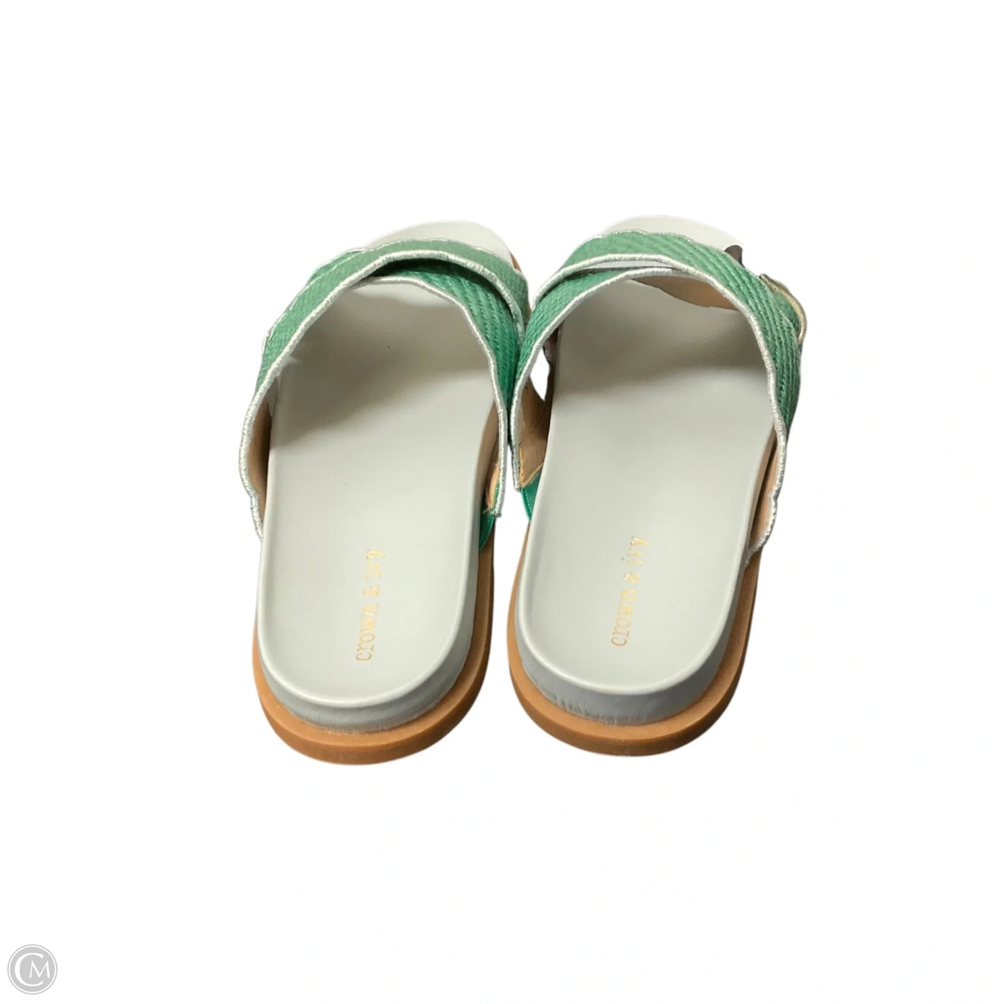 Sandals Flats By Crown And Ivy In Blue & Green, Size: 8.5
