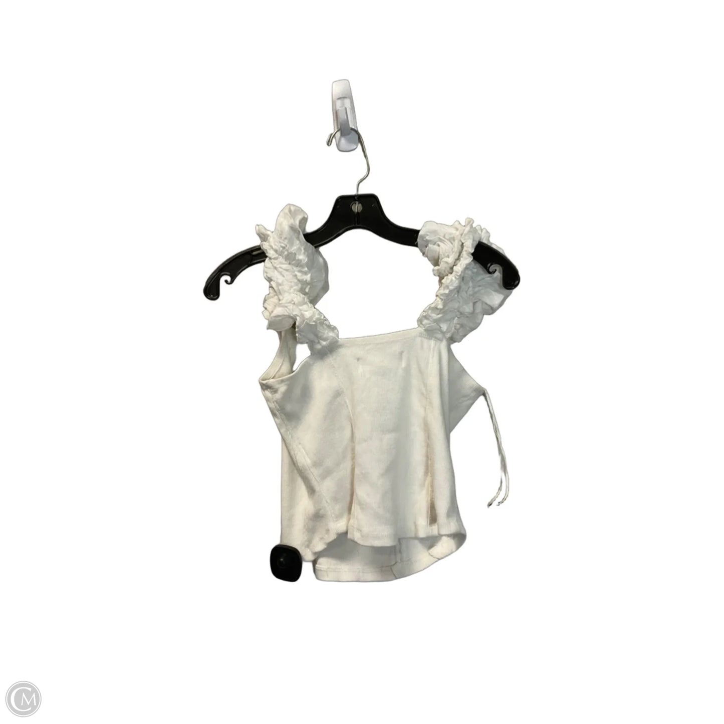 Top Short Sleeve By Anthropologie In White, Size: Xs