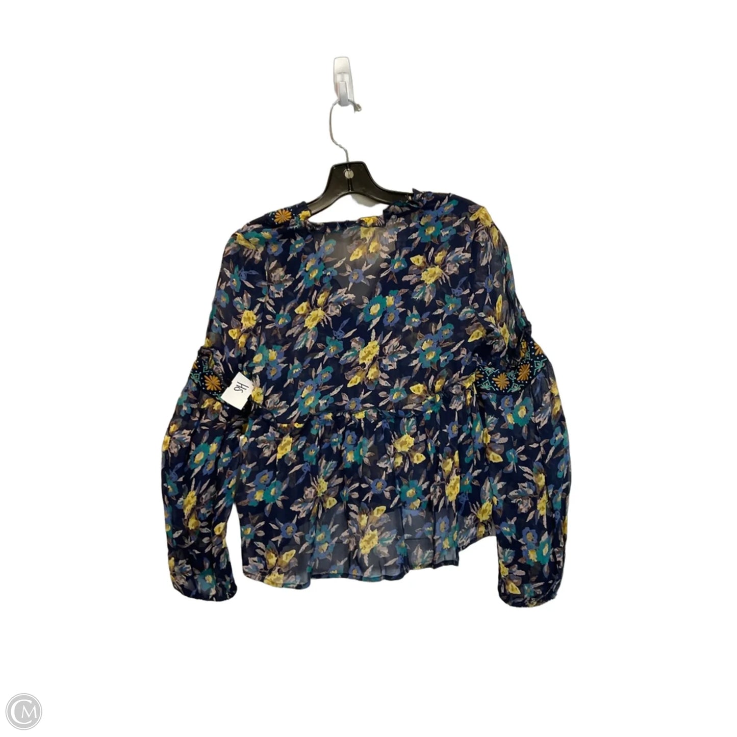 Top Long Sleeve By Meadow Rue In Blue, Size: Xxs