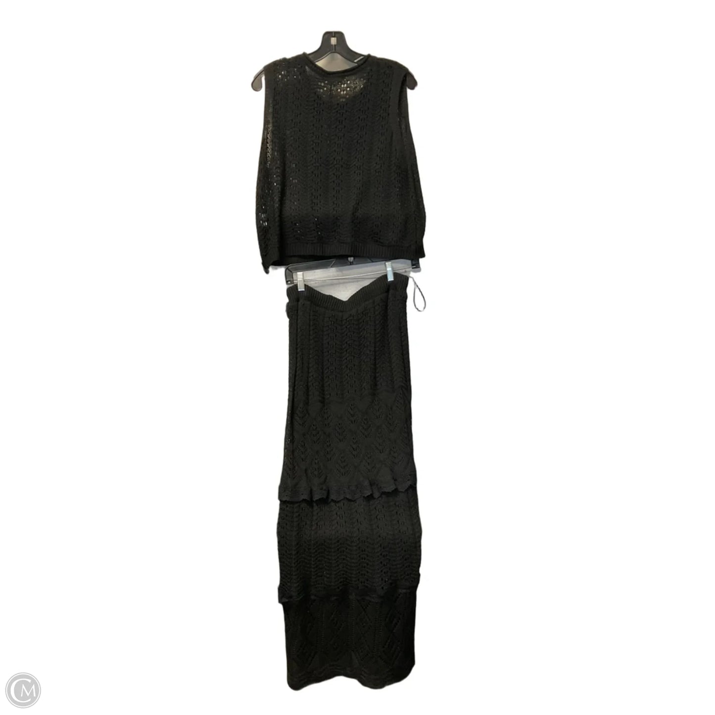 Skirt Set 2pc By Solitaire In Black, Size: L