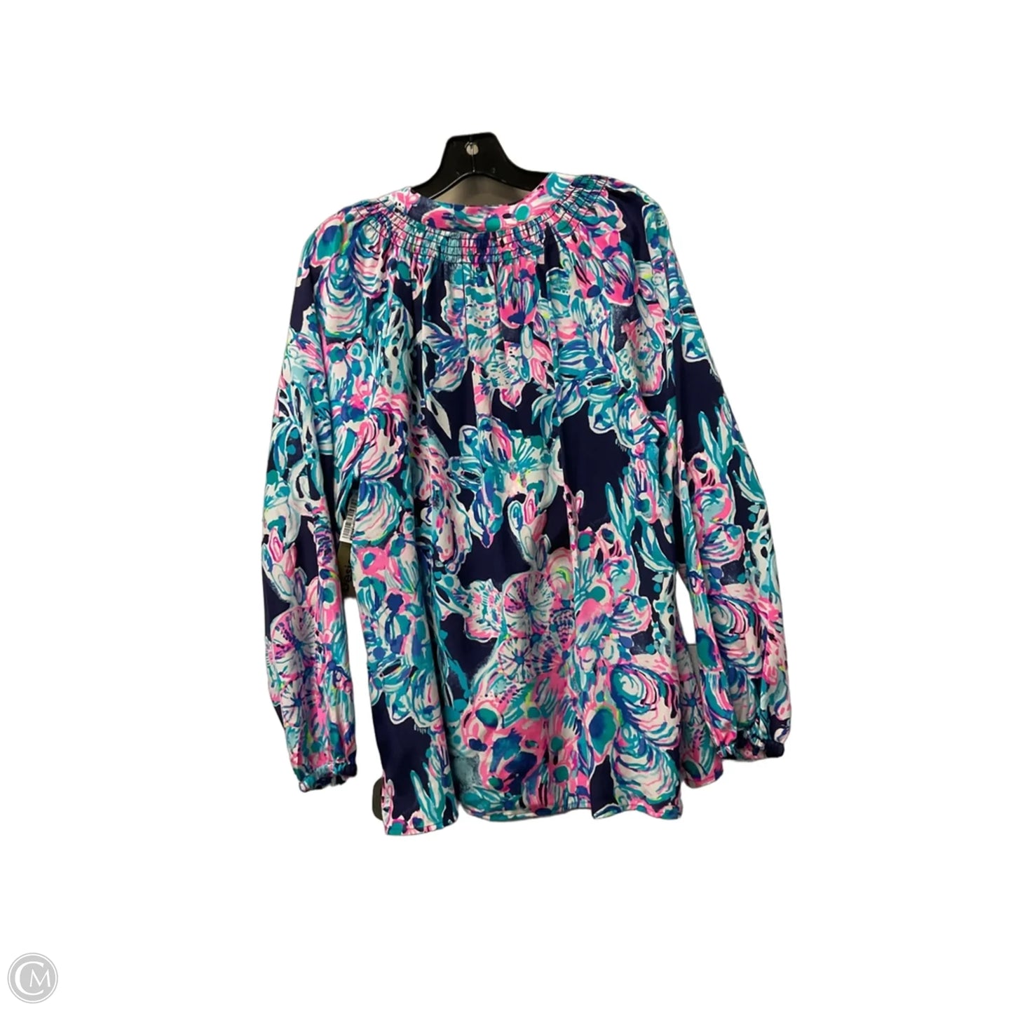 Top Long Sleeve Designer By Lilly Pulitzer In Blue, Size: L