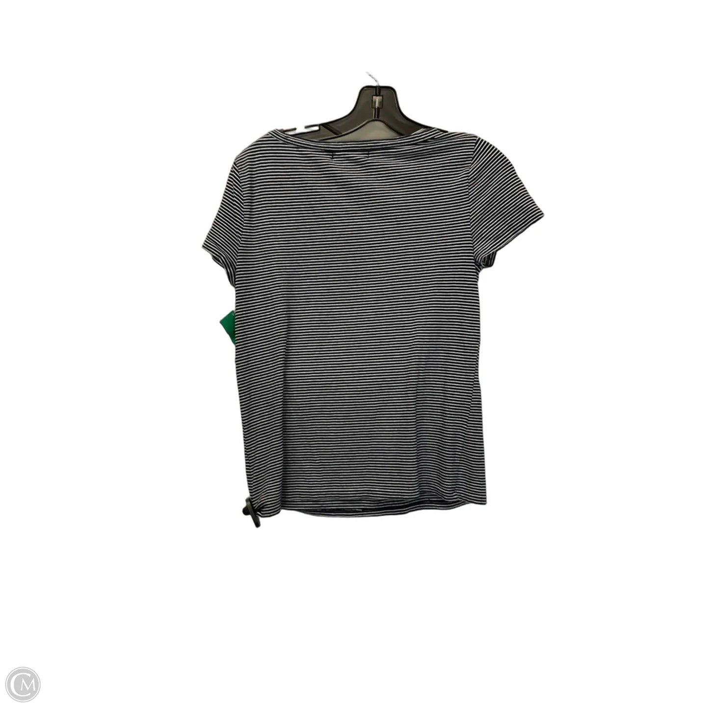 Top Short Sleeve By Lauren By Ralph Lauren In Striped Pattern, Size: M