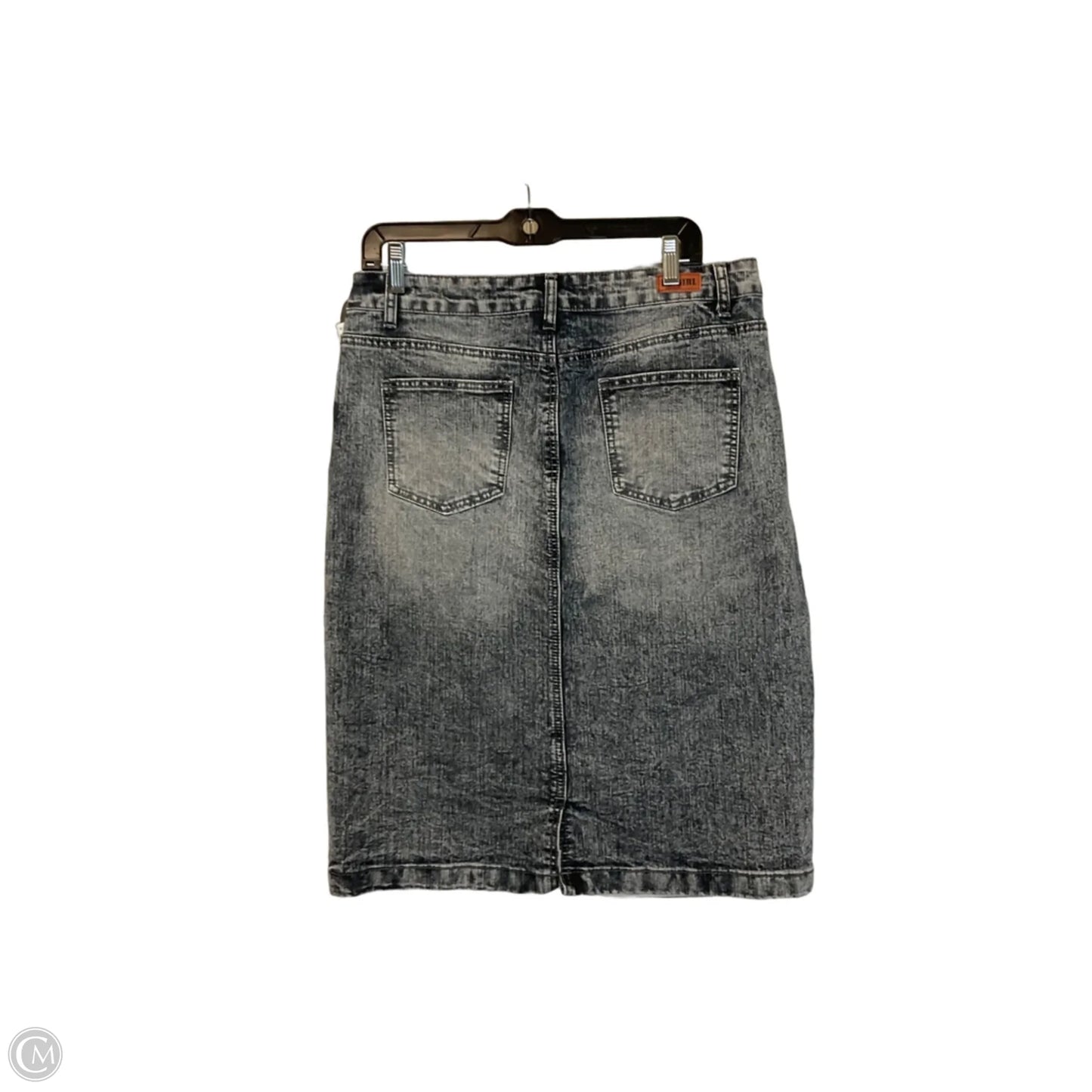 Skirt Midi By Clothes Mentor In Blue Denim, Size: L