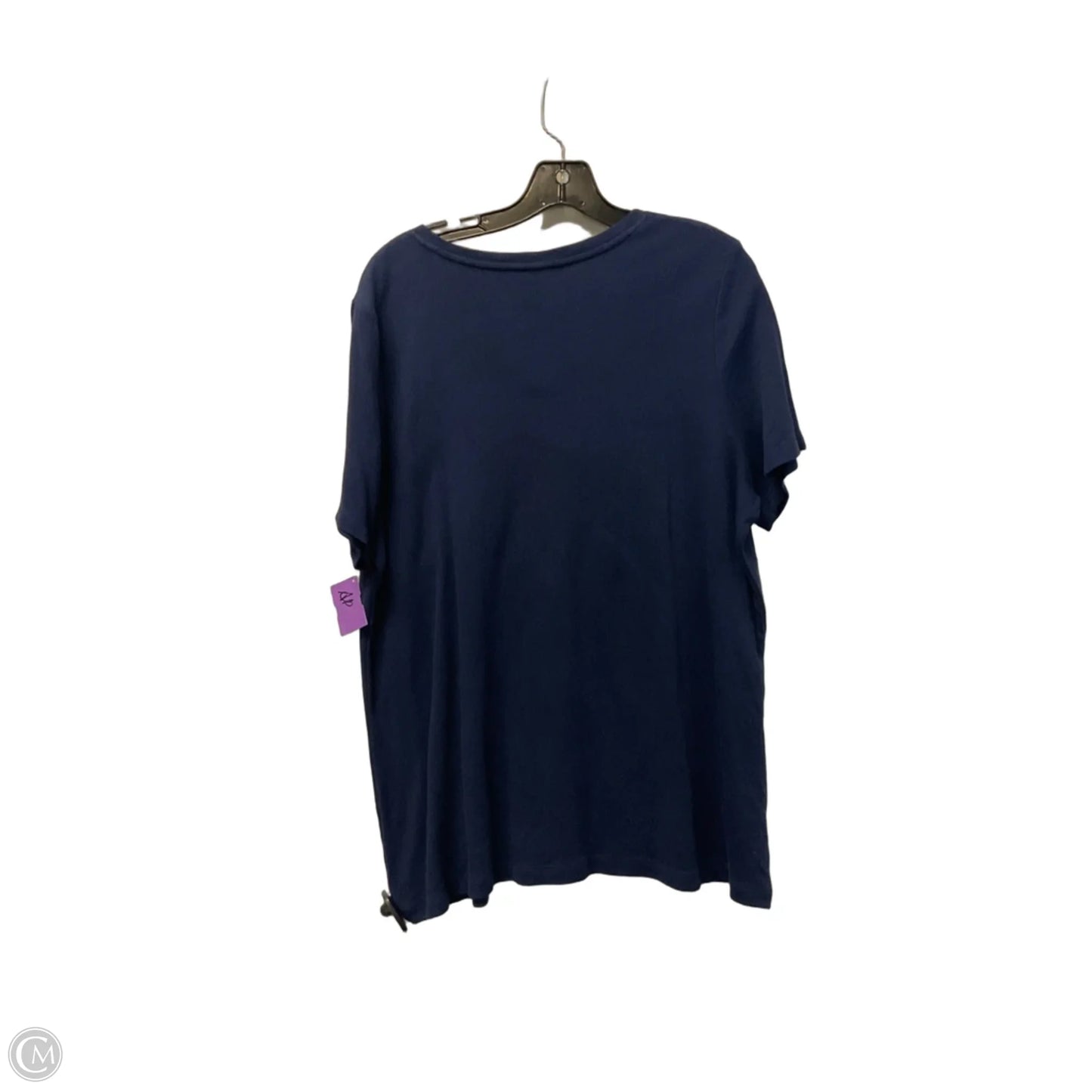 Top Short Sleeve Basic By Kim Rogers In Navy, Size: Xl