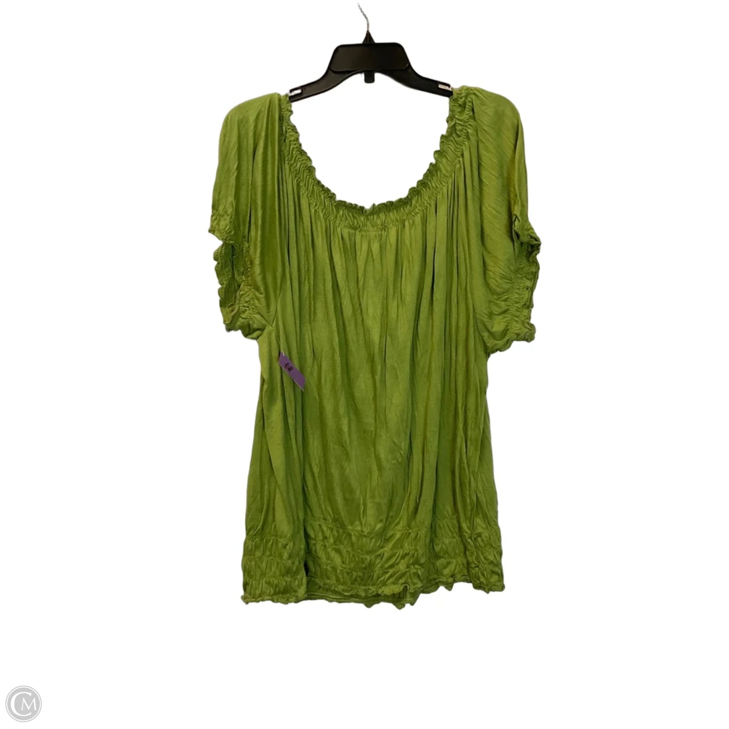 Top Short Sleeve By Cato In Green, Size: 26