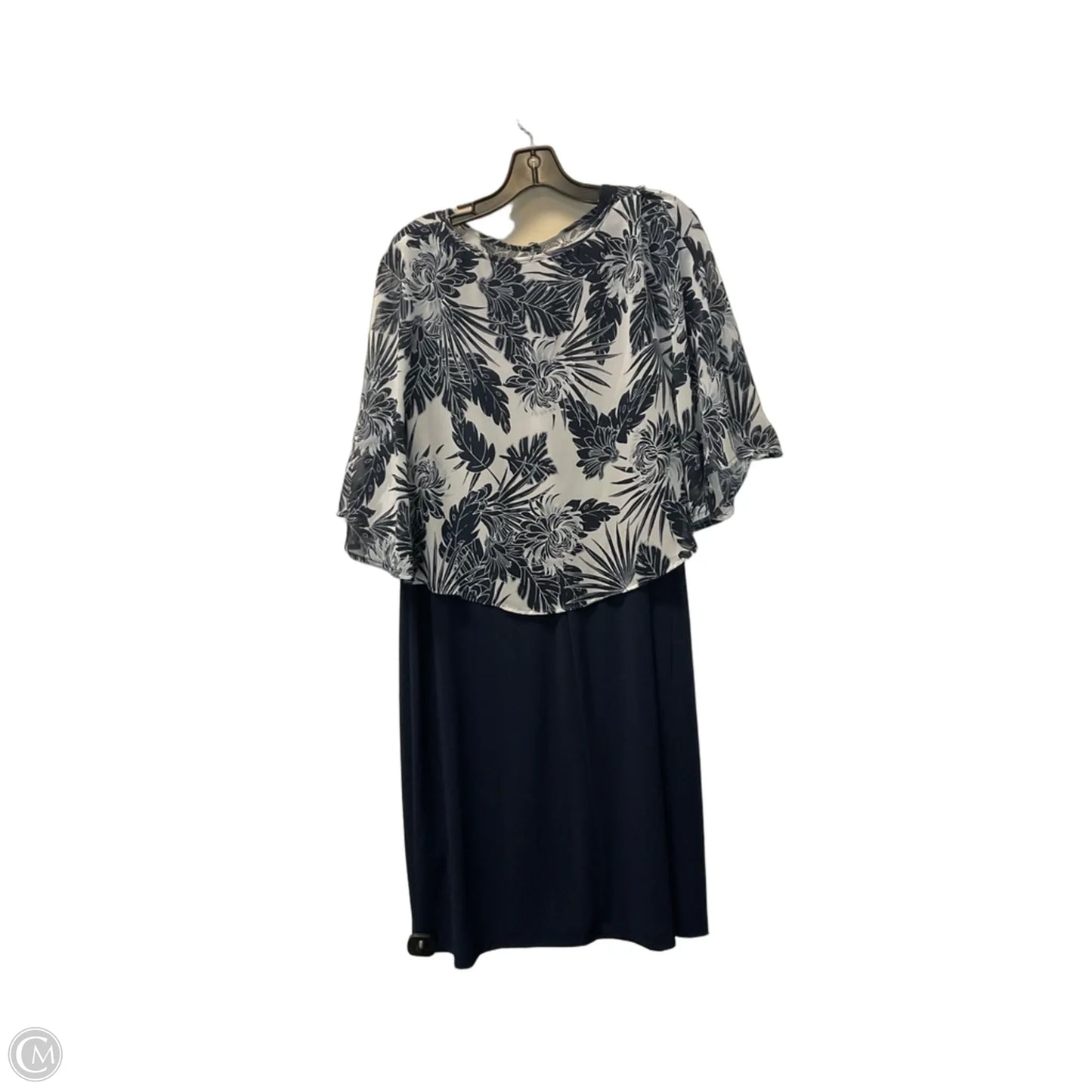 Dress Casual Midi By Connected Apparel In Navy, Size: 16