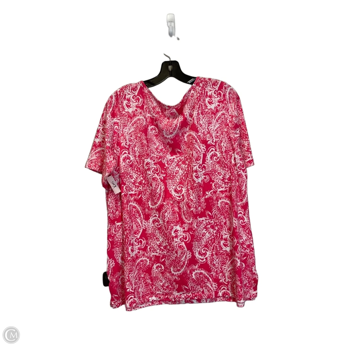 Top Short Sleeve By Kim Rogers In Pink, Size: L