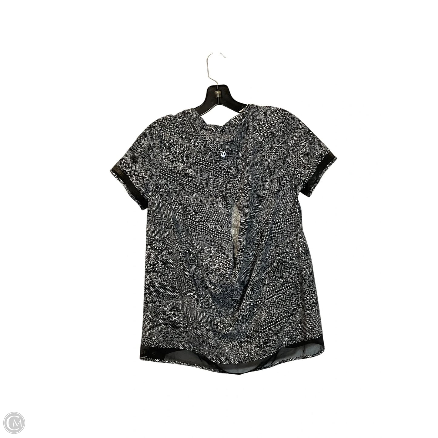 Athletic Top Short Sleeve By Lululemon In Grey, Size: M
