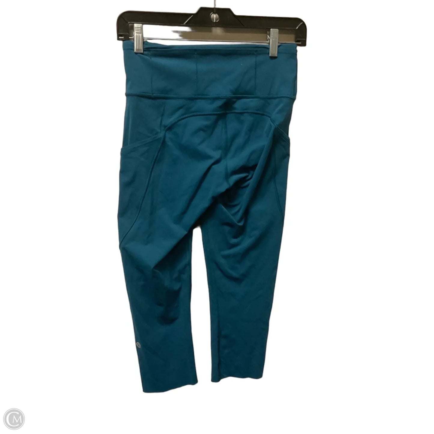 Athletic Leggings Capris By Lululemon In Teal, Size: M