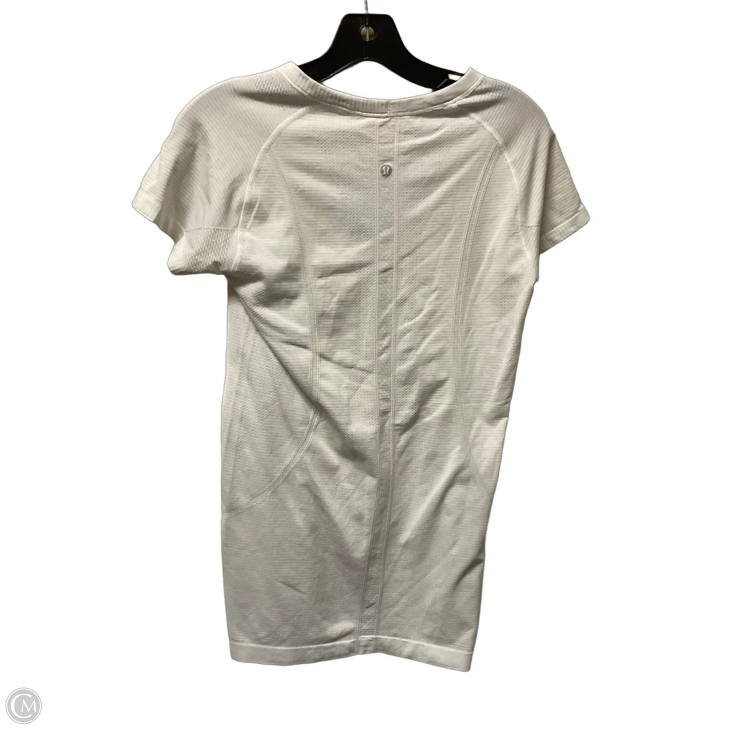 Athletic Top Short Sleeve By Lululemon In White, Size: M