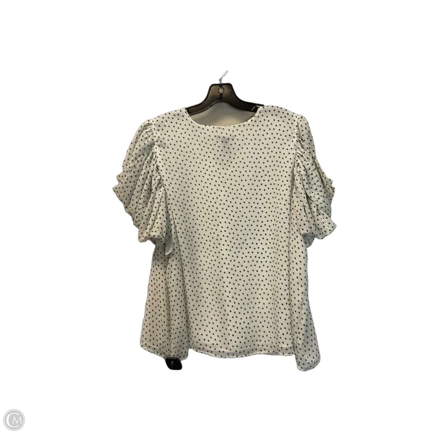 Top Short Sleeve By Express In Polkadot Pattern, Size: Xl
