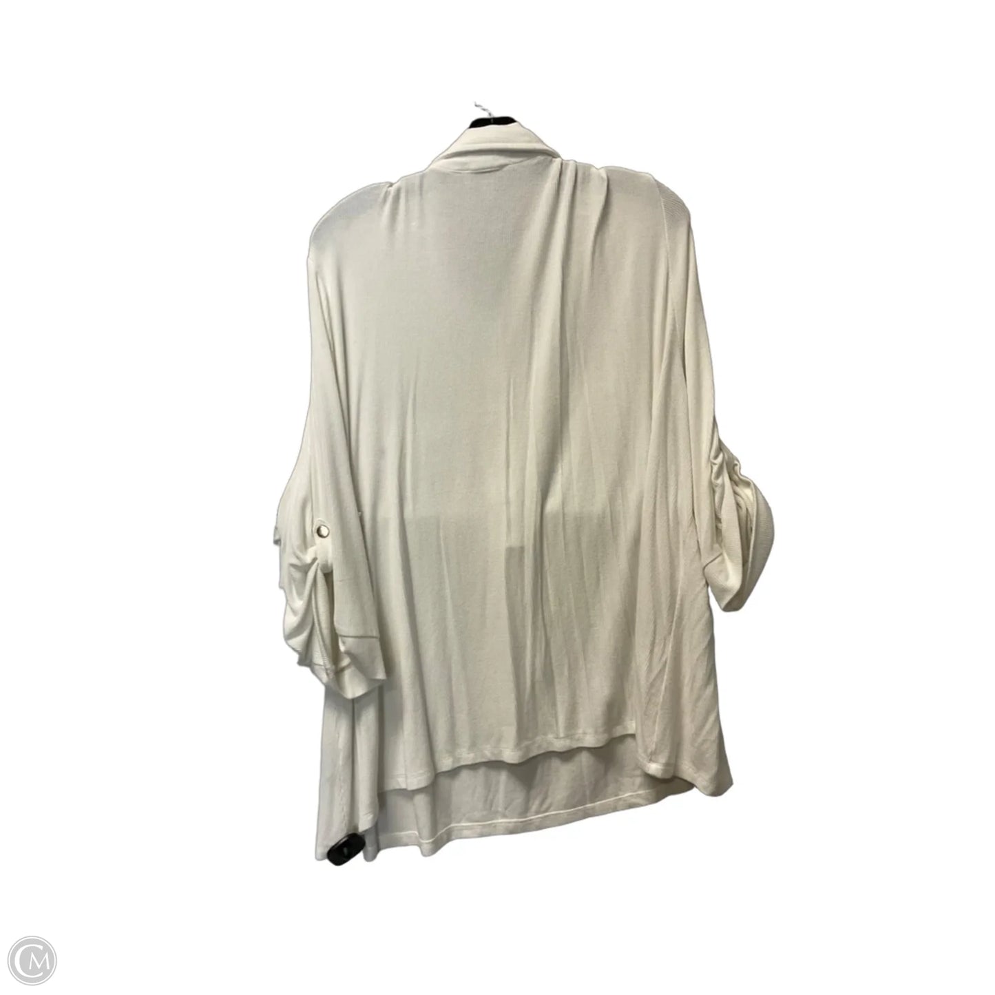 Top Long Sleeve By Carmen By Carmen Marc Valvo In White, Size: 3x