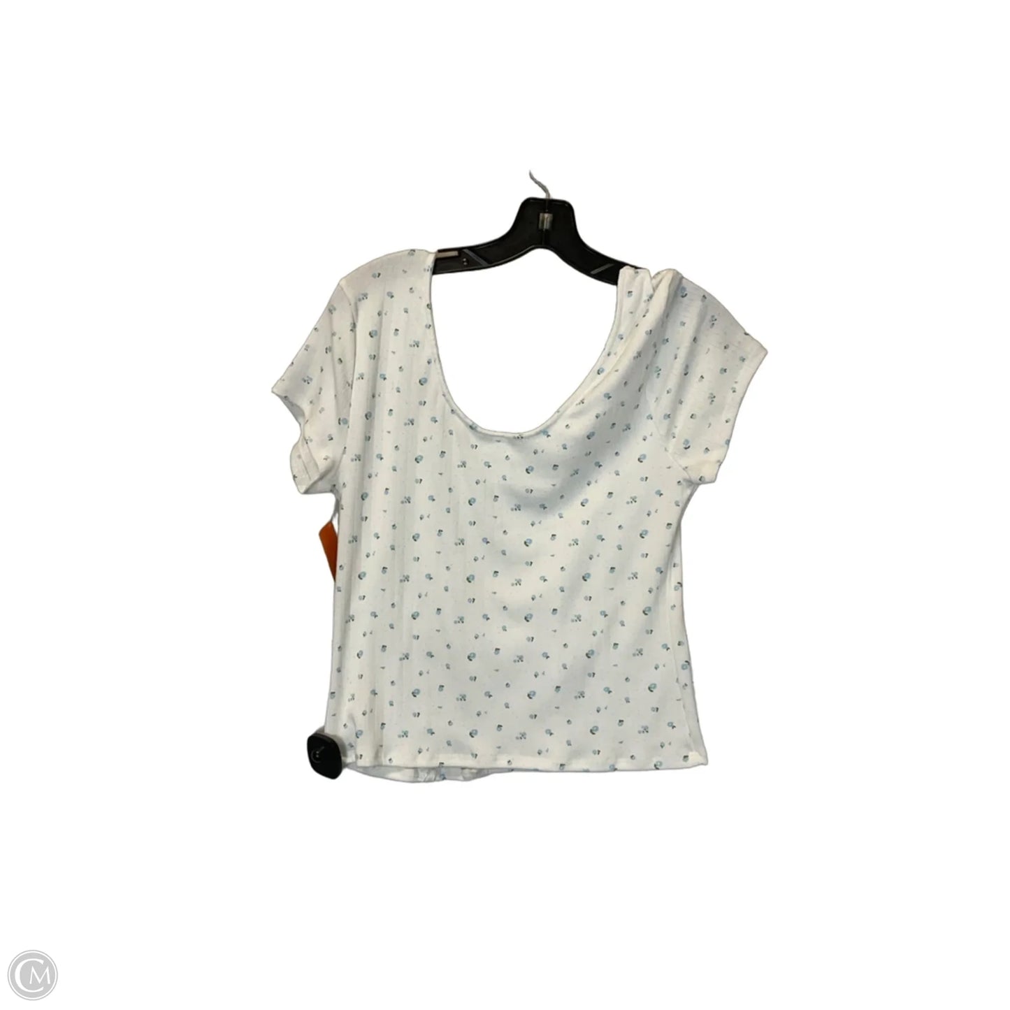 Top Short Sleeve By Clothes Mentor In Blue & White, Size: Xl