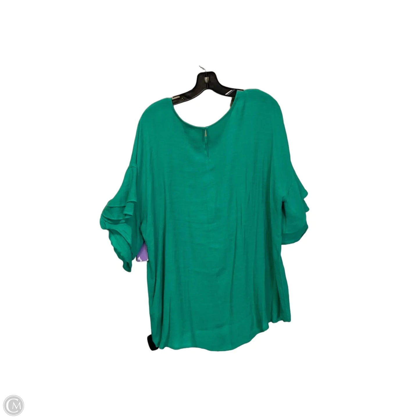 Top Short Sleeve By Cato In Green, Size: Xl
