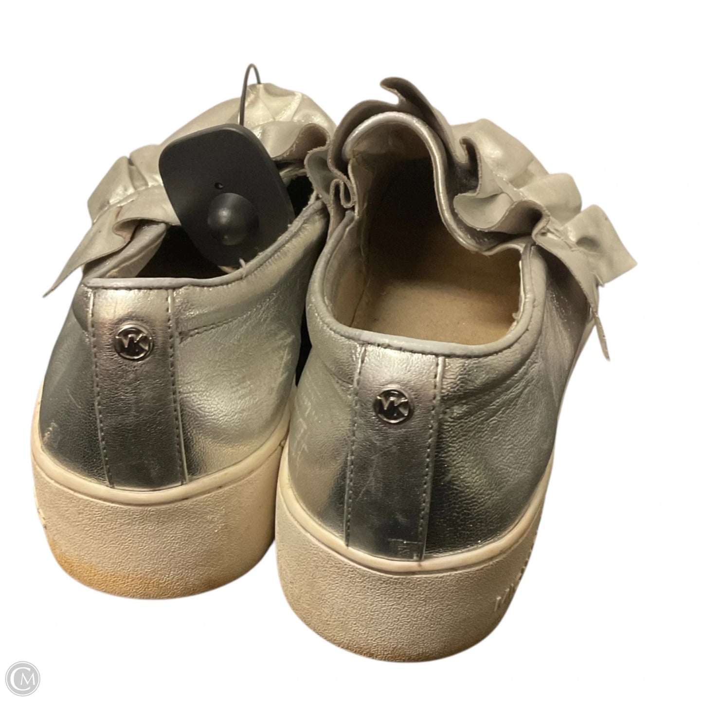 Shoes Designer By Michael Kors In Silver, Size: 10