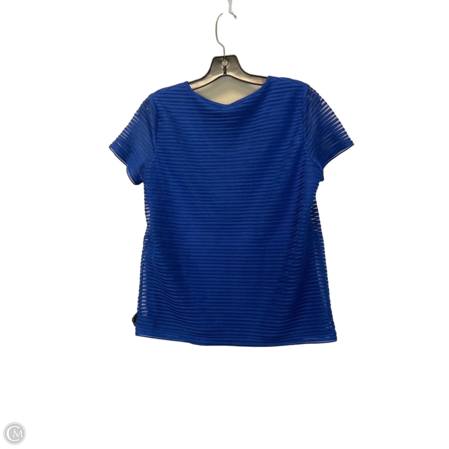 Top Short Sleeve Basic By Calvin Klein In Blue, Size: M
