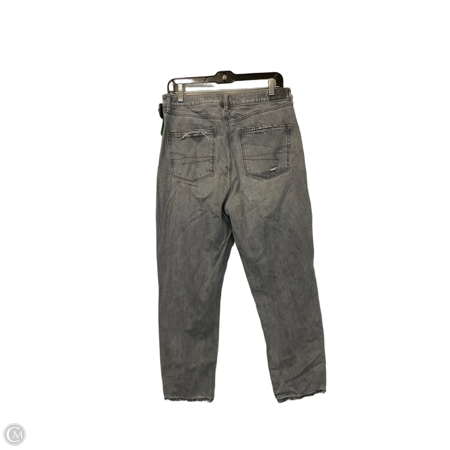 Jeans Straight By American Eagle In Grey Denim, Size: 12