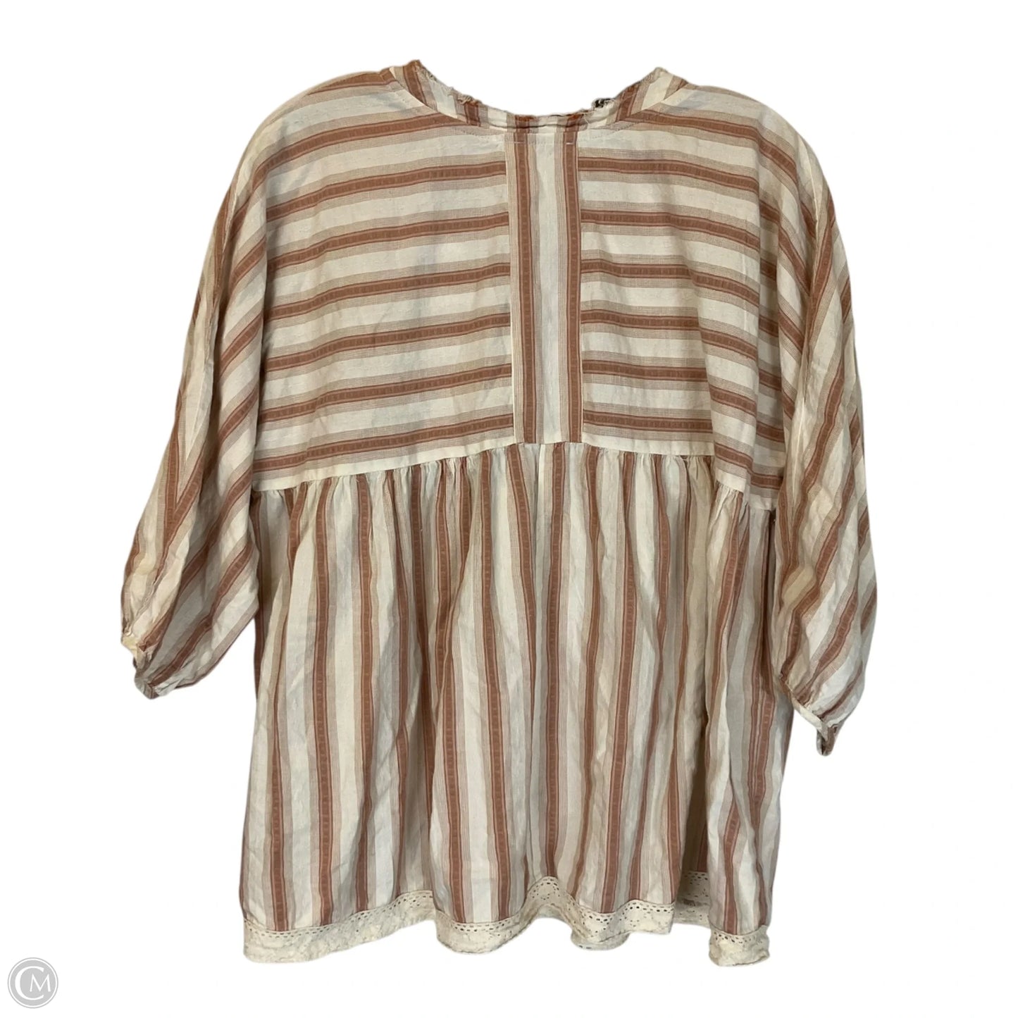 Top 3/4 Sleeve By Easel In Tan, Size: S