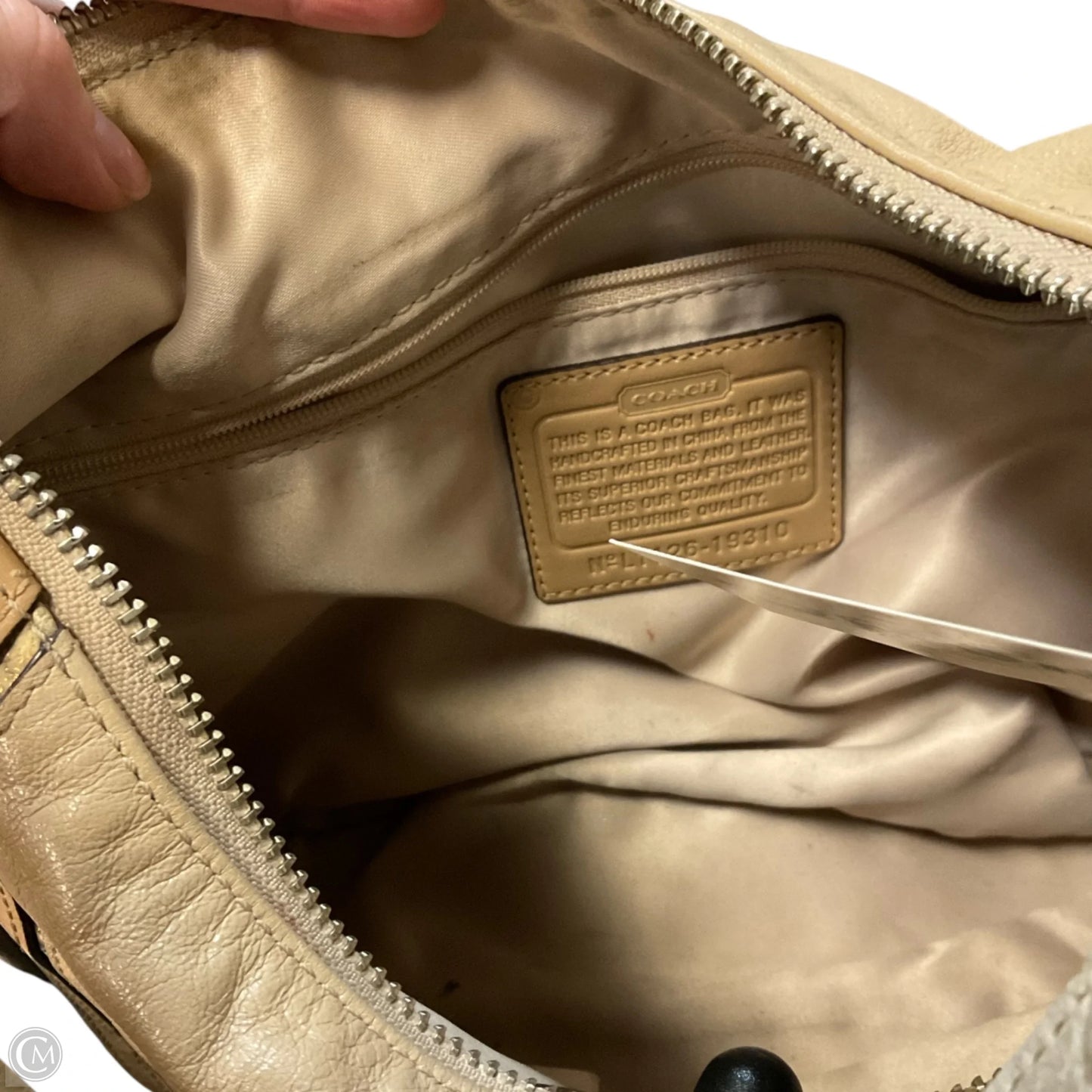 Handbag Designer By Coach, Size: Medium