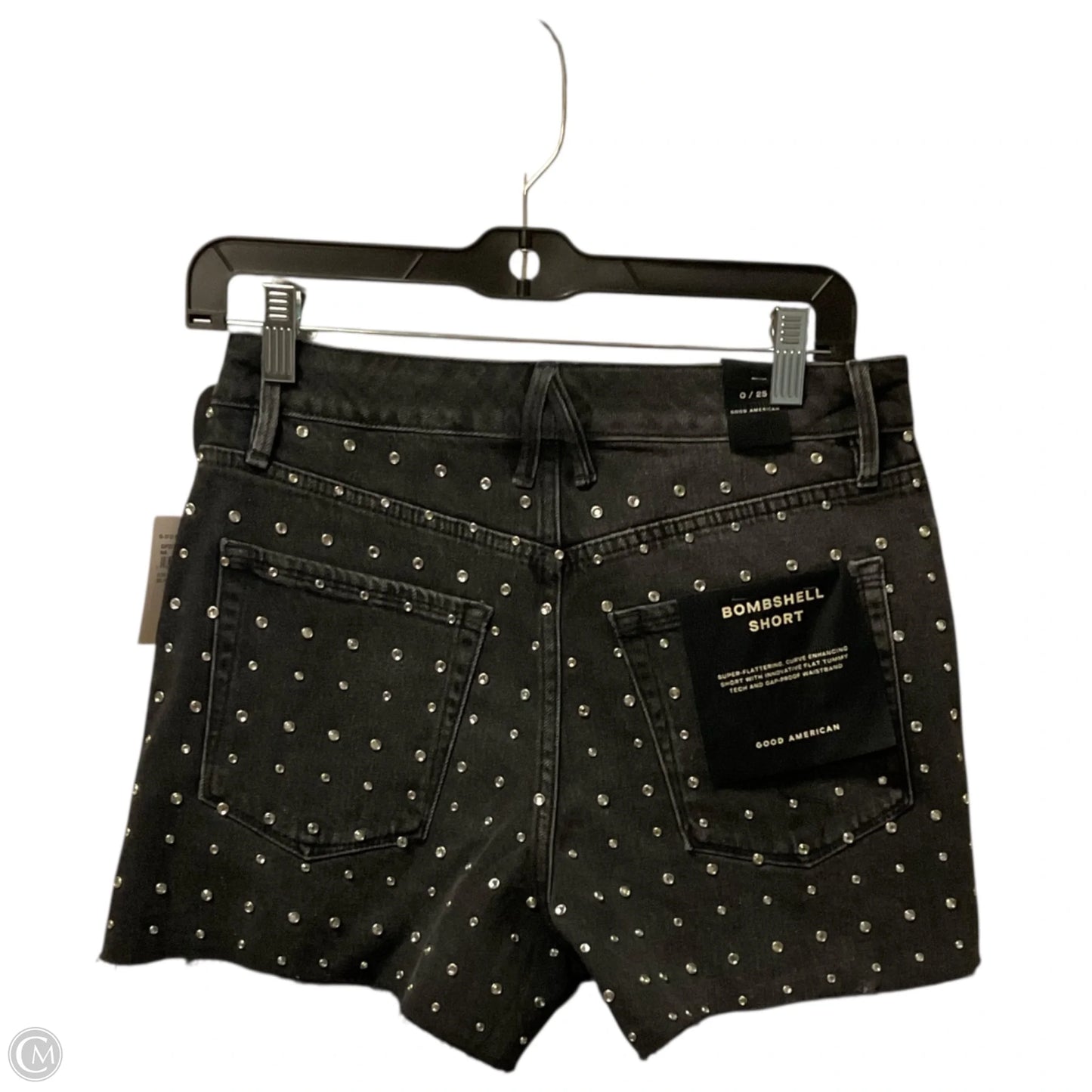 Shorts By Good American In Black Denim, Size: Xs