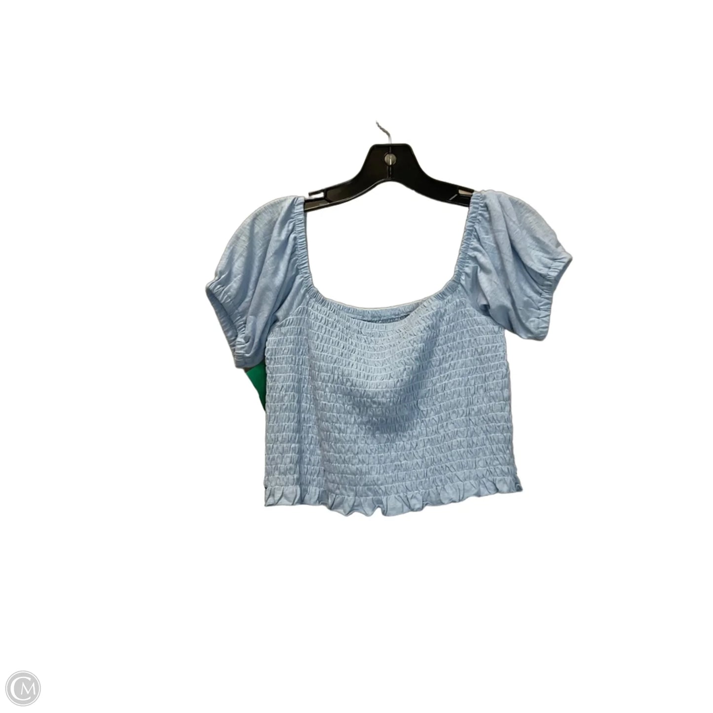 Top Short Sleeve By Simply Southern In Blue, Size: M