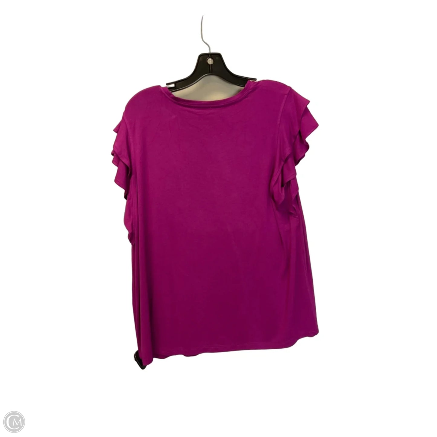 Top Short Sleeve Basic By Chicos In Purple, Size: L