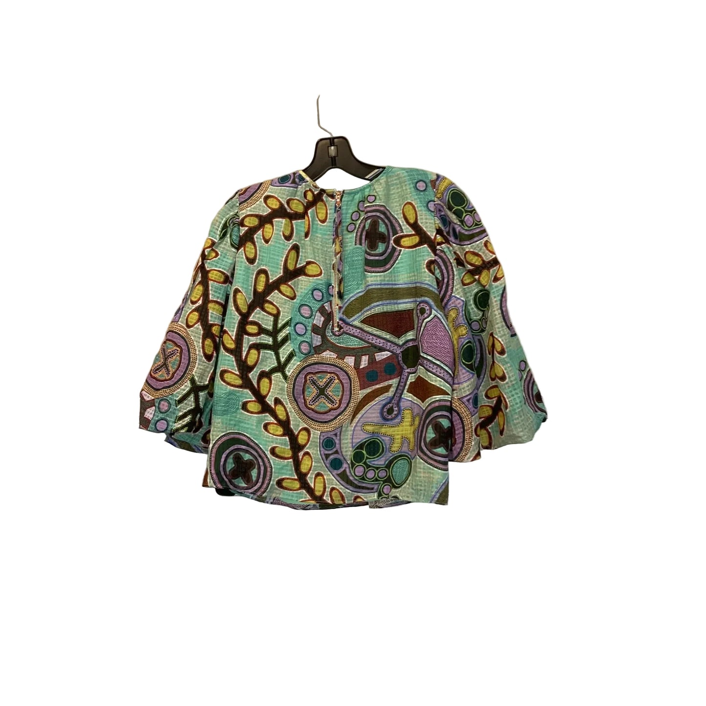 Top 3/4 Sleeve By Marie Oliver In Blue, Size: S