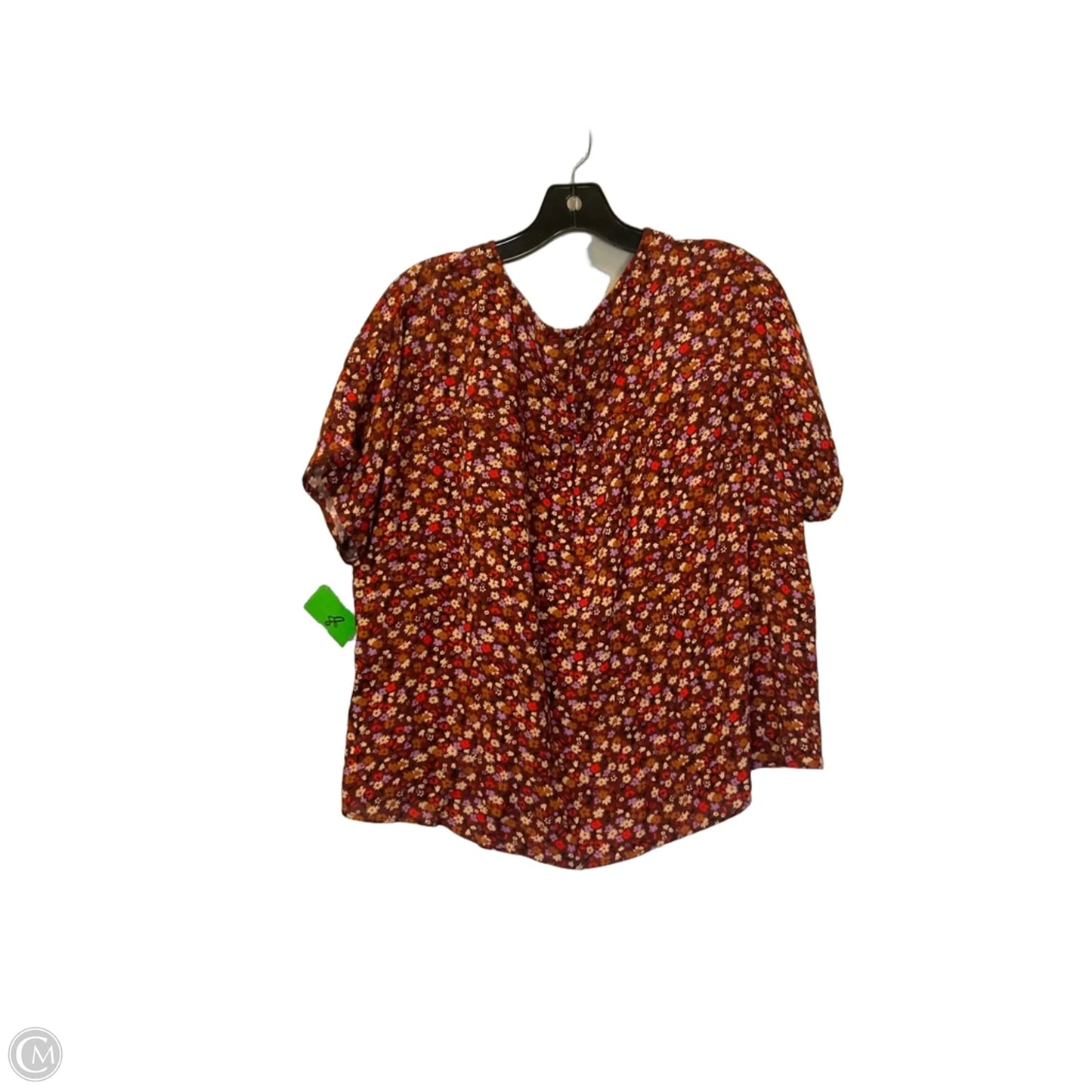 Top Short Sleeve By Madewell In Floral Print, Size: M
