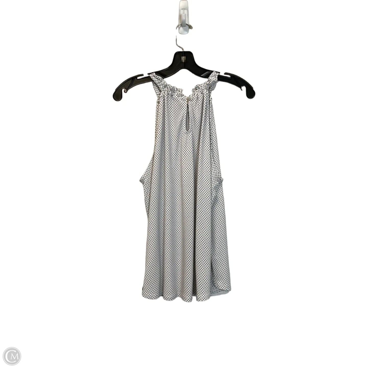 Top Sleeveless By Adrianna Papell In Black & White, Size: M