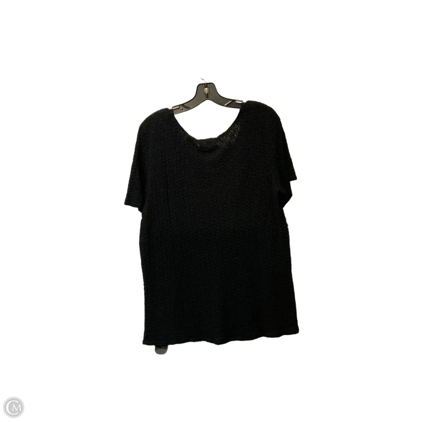 Top Short Sleeve By Worthington In Black, Size: 1x