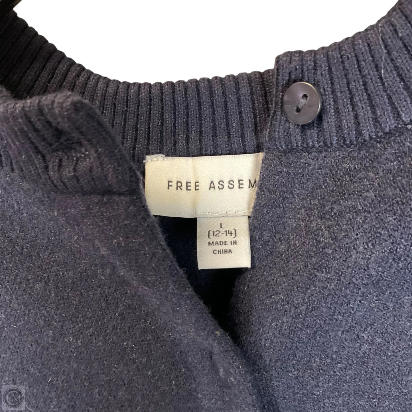 Cardigan By Free Assembly In Navy, Size: L